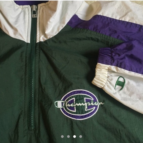 🔥 Vintage Retro 1990's Champion Windbreaker - Picture 3 of 4